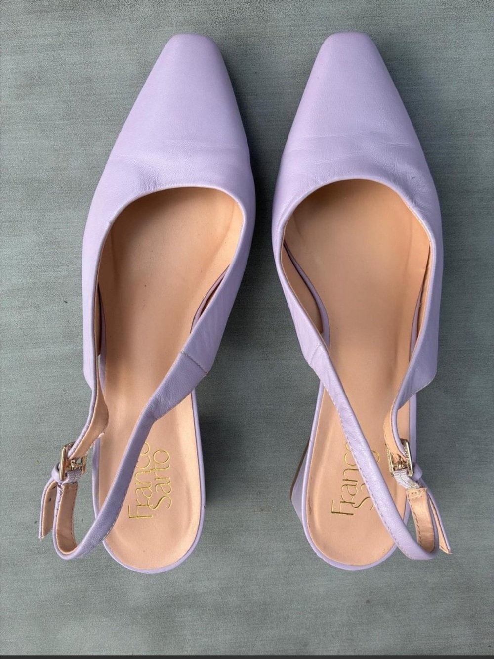Franco Sarto Lilac Slingback Block Heels Size 10